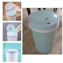 Lixeira automatica sensor touch cesto lixo automatica 9 litros inteligente banheiro cozinha azul luxo - MAKEDA