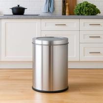 Lixeira Bacia Lixo Pia Cozinha Banheiro Casa Sujeira Saco Caixa Inox Cesto Cozinha Joga Balde