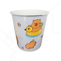 Lixeira Balde Estampa Capivara Fofinha Divertida De Plástico
