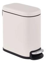 Lixeira Banheiro Bege 5l 26x20cm Aco