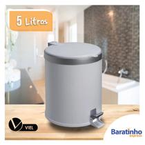 Lixeira Banheiro C/ Pedal 5 Litros Corpo Plástico Branca