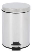 Lixeira Banheiro Cinza E Preto 3l 26x17cm Inox Lixeira Banheiro Cinza E Preto 3l 26x17cm Inox