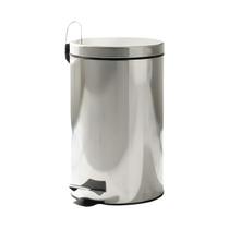 Lixeira Banheiro De Cozinha Com Pedal Inox Grande 20 Litros Cesto Lixo Cozinha Escritório Comércio Banheiro