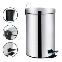 Lixeira Banheiro De Cozinha Com Pedal Inox Grande 20 Litros