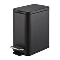 Lixeira Banheiro e Cozinha Retangular 5,0L Preta em Aço Carbono com Pedal Balde Frame 3064/103 Brinox Lixeira Banheiro e Cozinha Retangular 5,0L Preta em Aço Carbono com Pedal Balde Frame 3064/103 Brinox