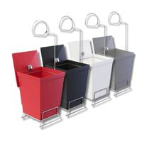 Lixeira Banheiro Lavabo Com Suporte Cromado Papel Higiênico Stolf Lixeira Banheiro Lavabo Com Suporte Cromado Papel Higiênico Stolf