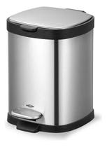 Lixeira Banheiro Prata 3l 26x17cm Inox Lixeira Banheiro Prata 3l 26x17cm Inox