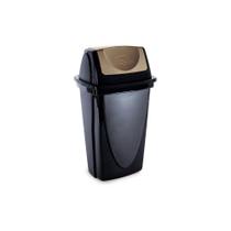 Lixeira basculante 11,8 Litros ecoblack plástico para cozinha banheiros e escritórios plasútil Lixeira basculante 11,8 Litros ecoblack plástico para cozinha banheiros e escritórios plasútil