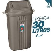 Lixeira Basculante 30 Litros De Chão Piso - Plástico Sanremo Praticidade Design moderno