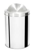 Lixeira Basculante 35 Litros Aço Inox