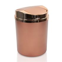Lixeira Basculante 5 Litros Cobre Rosé Gold Fosco Luxo Cozinha Banheiro - Wp Connect