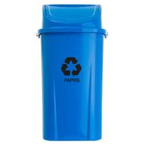 Lixeira Basculante Azul 60 Litros - LAR PLASTICOS