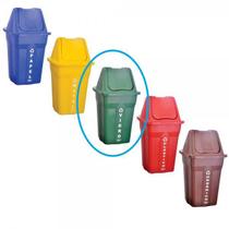 Lixeira basculante com tampa coleta seletiva 60l santana - 1un - **verde***