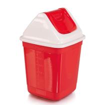 Lixeira Basculante De Cozinha Vermelha e Branco 3,75 Litros Lixeira Basculante De Cozinha Vermelha e Branco 3,75 Litros