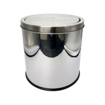 Lixeira Basculante Multiuso Inox 08 Litros