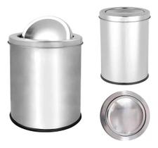 Lixeira Basculante Multiuso Inox 3 litros Cozinha Banheiro