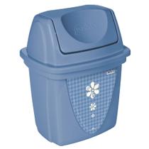 Lixeira basculante para pia decorada 4,9 litros azul Plasutil ref.3731