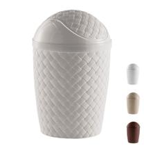 Lixeira Basculante Rattan 4,2 L Cesto Lixo Banheiro Cozinha - 829 Paramount