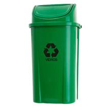 Lixeira Basculante Verde 60 Litros - Lar Plásticos