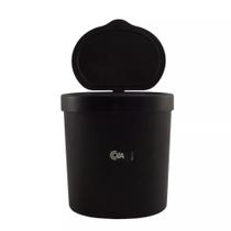 Lixeira Básica Coza Brinox com tampa 2,5L Preto Lixeira Básica Coza Brinox com tampa 2,5L Preto
