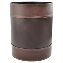 Lixeira BIDONE Revestida em Couro Galvani