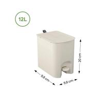 Lixeira Borboleta Com Pedal 12Lt Light Gray 10661/0468 Coza Lixeira Borboleta Com Pedal 12Lt Light Gray 10661/0468 Coza