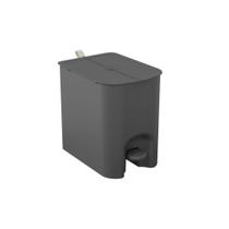 Lixeira Borboleta com Pedal Coza 12L Cinza Chumbo