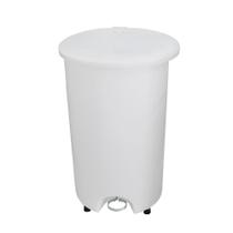 Lixeira Branca de 100 Litros com Pedal em Aço Galvanizado