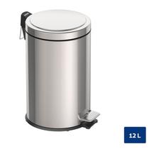 Lixeira Brasil Tramontina Inox Com Pedal 12 Litros 94538/112 Lixeira Brasil Tramontina Inox Com Pedal 12 Litros 94538/112