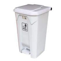 Lixeira C/ Pedal 100 Litros Resistente Branca - Perfect