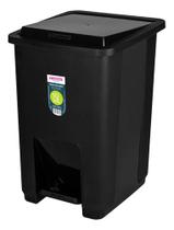 Lixeira c/pedal 15l preta sanremo sr2215/20