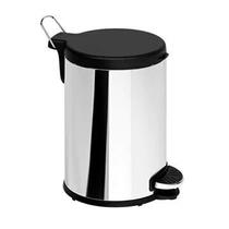 Lixeira c/pedal brinox inox e plastico 15 litros redonda
