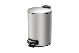 Lixeira C/ Pedal e Balde 3L Aço Inoxidável Escovado Linha Spin Brinox
