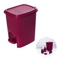 Lixeira c/ pedal trama 7l b2 - malbec Lixeira c/ pedal trama 7l b2 - malbec