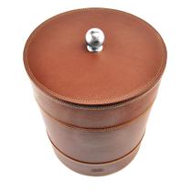 Lixeira C/ Tampa Revestida em Couro Bidone - Galvani