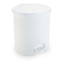Lixeira Cesto 6L Rattan Com Pedal Perfeita P/ Escritório Cozinha Quarto Banheiro