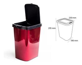 Lixeira Cesto 9 Lts com Tampa Click