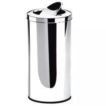 Lixeira Cesto Basculante Inox 20L Tampa Banheiro Cozinha Lixeira Cesto Basculante Inox 20L Tampa Banheiro Cozinha