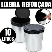 Lixeira Cesto Cozinha Banheiro 10 Litros Tampa Click - LOJA DO ABENÇOADO