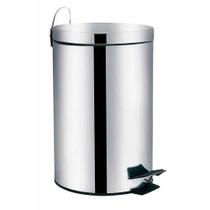 Lixeira Cesto De Lixo 3 Litros Com Pedal Emborrachado 100% Aço Inox Balde Interno Removível Banheiro Cozinha Escritório