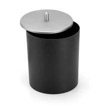 Lixeira Cesto de Lixo 5 Litros Com Tampa Banheiro Cozinha Escritório Preto e Dourado Arthi Lixeira Cesto de Lixo 5 Litros Com Tampa Banheiro Cozinha Escritório Preto e Dourado Arthi