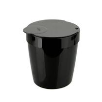 Lixeira Cesto De Lixo 5 Litros Plástico Luxo Cozinha Banheiro Lavabo Bancada Infinity Cor Preto OU