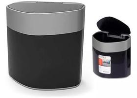 Lixeira Cesto de Lixo Abertura Click 5l Pia Cozinha Preta Lixeira Cesto de Lixo Abertura Click 5l Pia Cozinha Preta