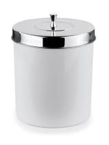 Lixeira Cesto De Lixo Com Aro Interno Para Segurar Sacolas 5 Litros Tampa Inox Para Chão Bancada Pia Cozinha Banheiro