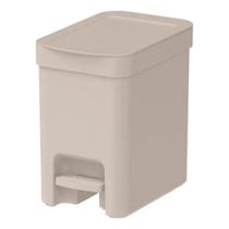 Lixeira Cesto de Lixo Com Pedal e Tampa Para Banheiro Cozinha Lavabo Escritório 6L Minimalista Compacta Prática - OU