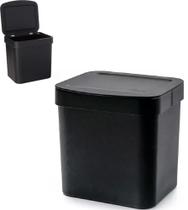 Lixeira Cesto de Lixo de Pia Cozinha 4,7L Com Tampa Preta OU