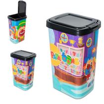 Lixeira cesto de lixo infantil colorido patati patata com tampa click 9 litros quarto arqplast