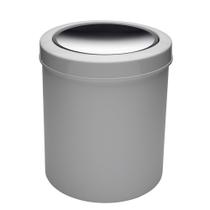 Lixeira Cesto De Lixo Inox 5 litros Com Tampa Basculante Cozinha Banheiro Lavabo Escritório Loja Viel