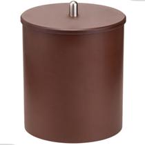 Lixeira Cesto de Lixo Multiuso Banheiro Escritório Cozinha Pia com Tampa 5 litros Marrom Redonda Arthi Lixeira Cesto de Lixo Multiuso Banheiro Escritório Cozinha Pia com Tampa 5 litros Marrom Redonda Arthi