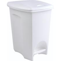 Lixeira Cesto de Lixo Multiuso Com Pedal 50 Litros Reciclagem Branca - Plasutil